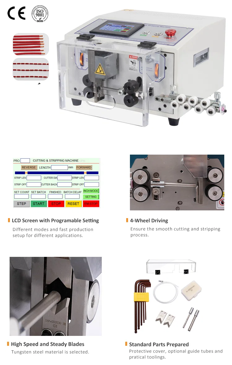  Mesin Pemotong Pelucutan Wayar Kawalan Skrin Sentuh untuk 0.1-8mm2 WPM-JES, Mesin Pemotong Dan Pelucutan Wayar, Mesin Pemotong Dan Pelucutan Kabel Dawai Automatik, Mesin Pelucutan Wayar 