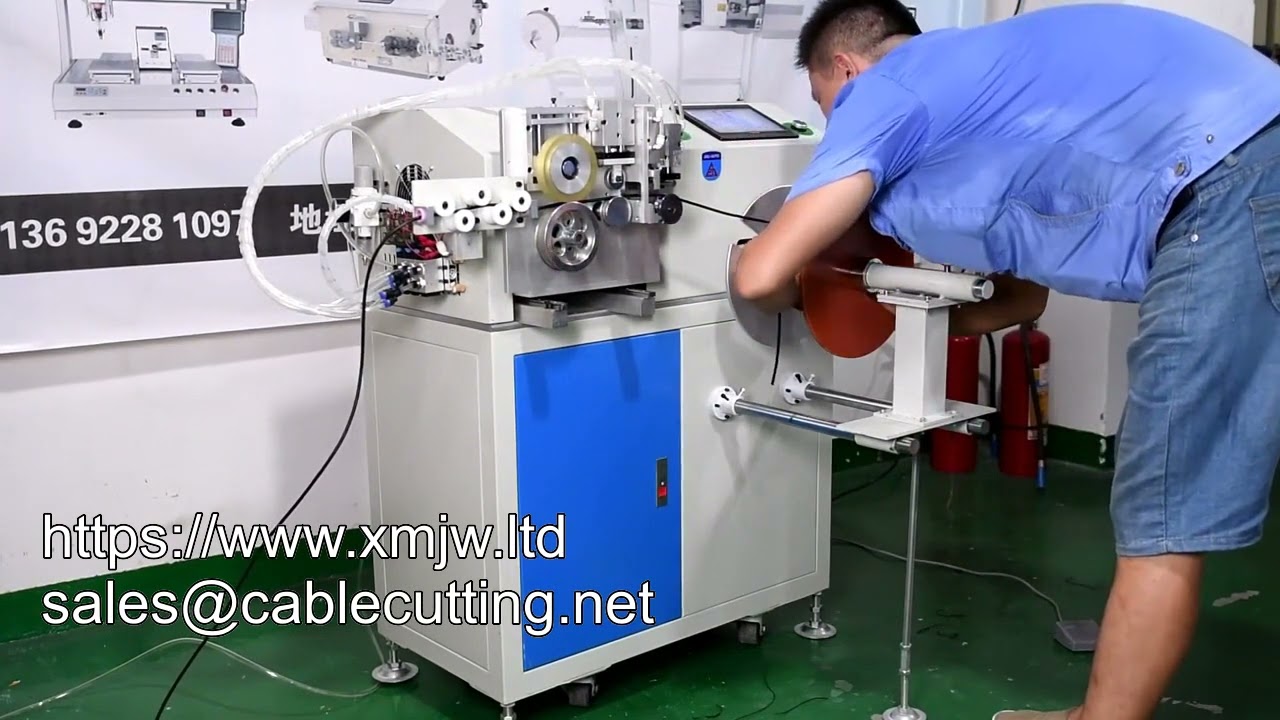 Mesin Pemotong, Penggulung & Pengikat Kabel Automatik dengan Pengiraan Meter - Penyelesaian Pembungkusan Wayar Efisien