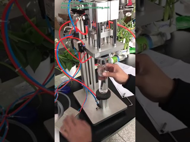 Mesin Crimping & Capping Minyak Wangi Semi-Automatik Pneumatik