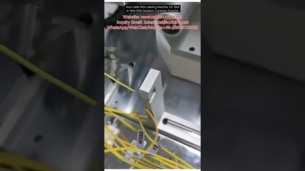 Automatic Cable Wire Labeling Machine with Deviation Correction for Sticker Labels