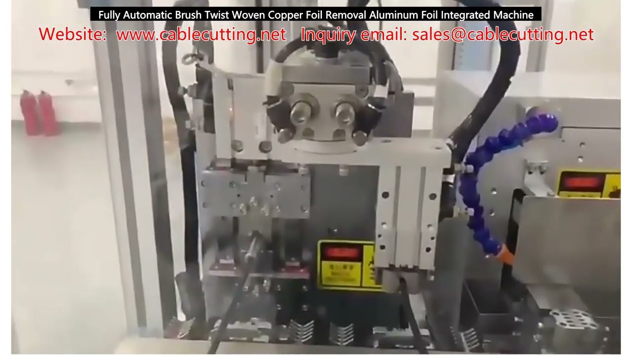 Mesin Bersepadu Automatik Sepenuhnya untuk Penyingkiran Kerajang Kuprum & Aluminium dengan Putaran Berus dan Anyaman Wayar