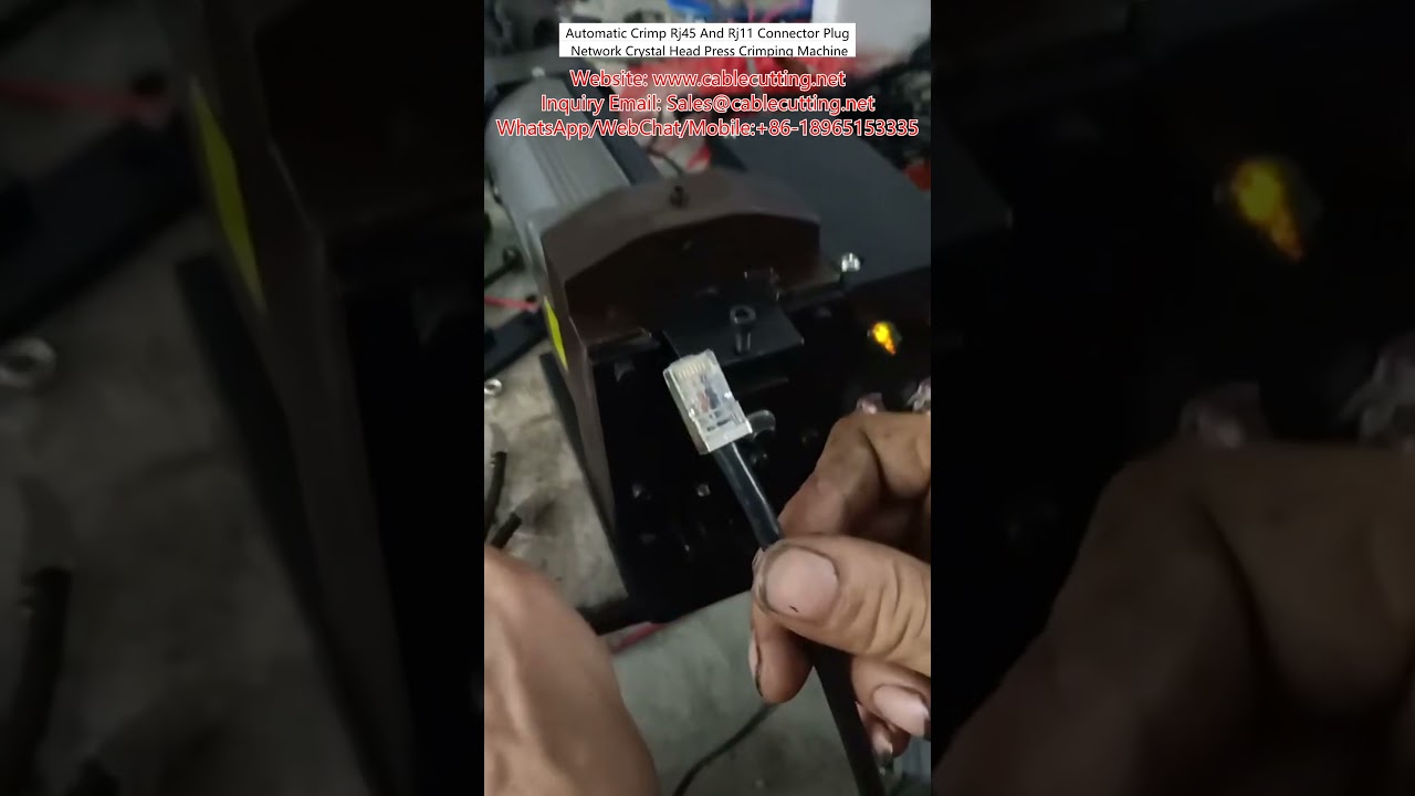 Mesin Crimp Automatik RJ45 & RJ11 – Penyambung Kepala Kristal Rangkaian Berkelajuan Tinggi