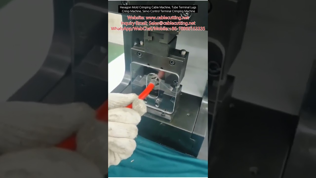 Mesin Crimping Heksagon untuk Kabel dan Terminal Tiub, Mesin Crimp Terminal Servo Kawalan Tepat