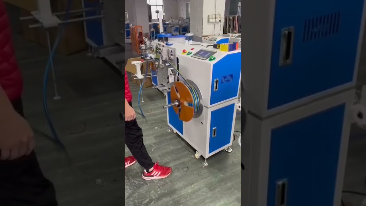 Demonstrasi Langsung Mesin Automatik Mengira, Menyusun, Memotong & Menggulung Tiub untuk Hos Udara #kilang