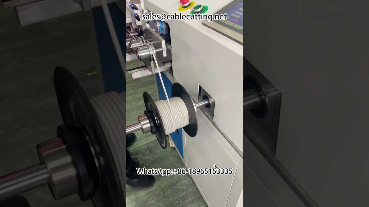Mesin Penggulung dan Pemotong Kawat Automatik dengan Pengiraan Meter - Gulung Besar Dipecah Menjadi Gegelung Kecil