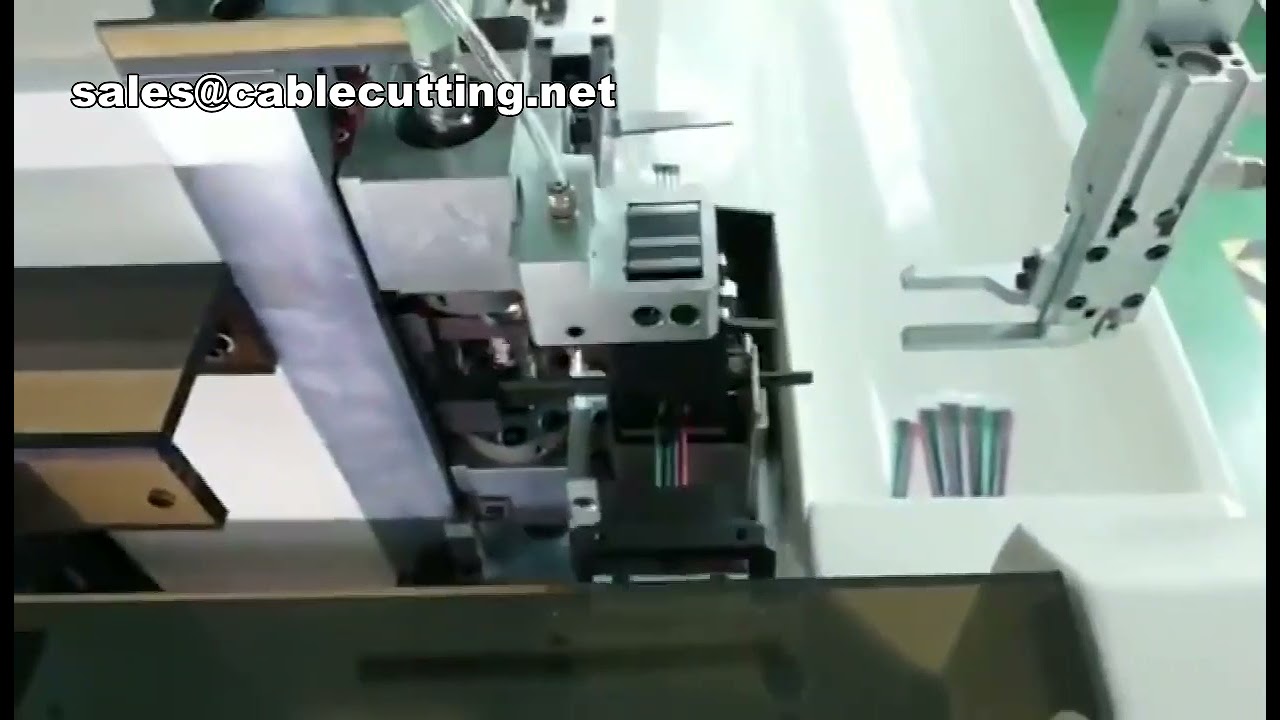 Mesin Automatik Satu Kepala Kupas, Potong, Crimp Wayar dan Pasang Terminal | Wire Cutting & Crimping Machine