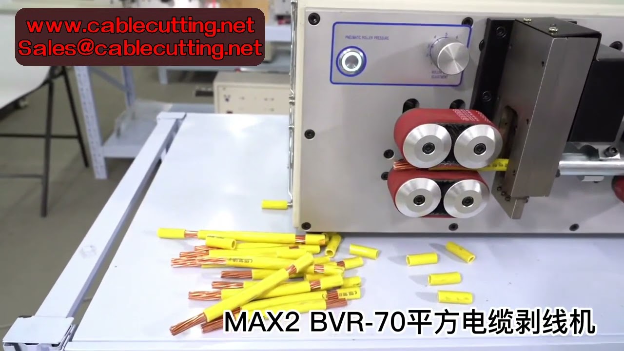 Mesin Penanggalkawat Automatik 8 Roda Pacuan untuk Kabel 25mm² hingga 70mm² (AWG) - Kupas, Potong, dan Stripping