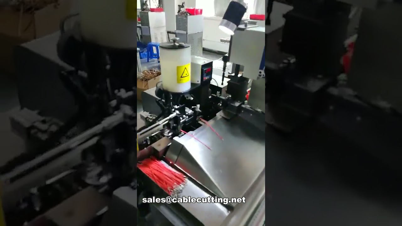 Mesin Pemprosesan Wayar Automatik Penuh: Potong, Tanggalkan, Crimp Satu Hujung, Tanggalkan & Timah Hujung Lain - Model 501s