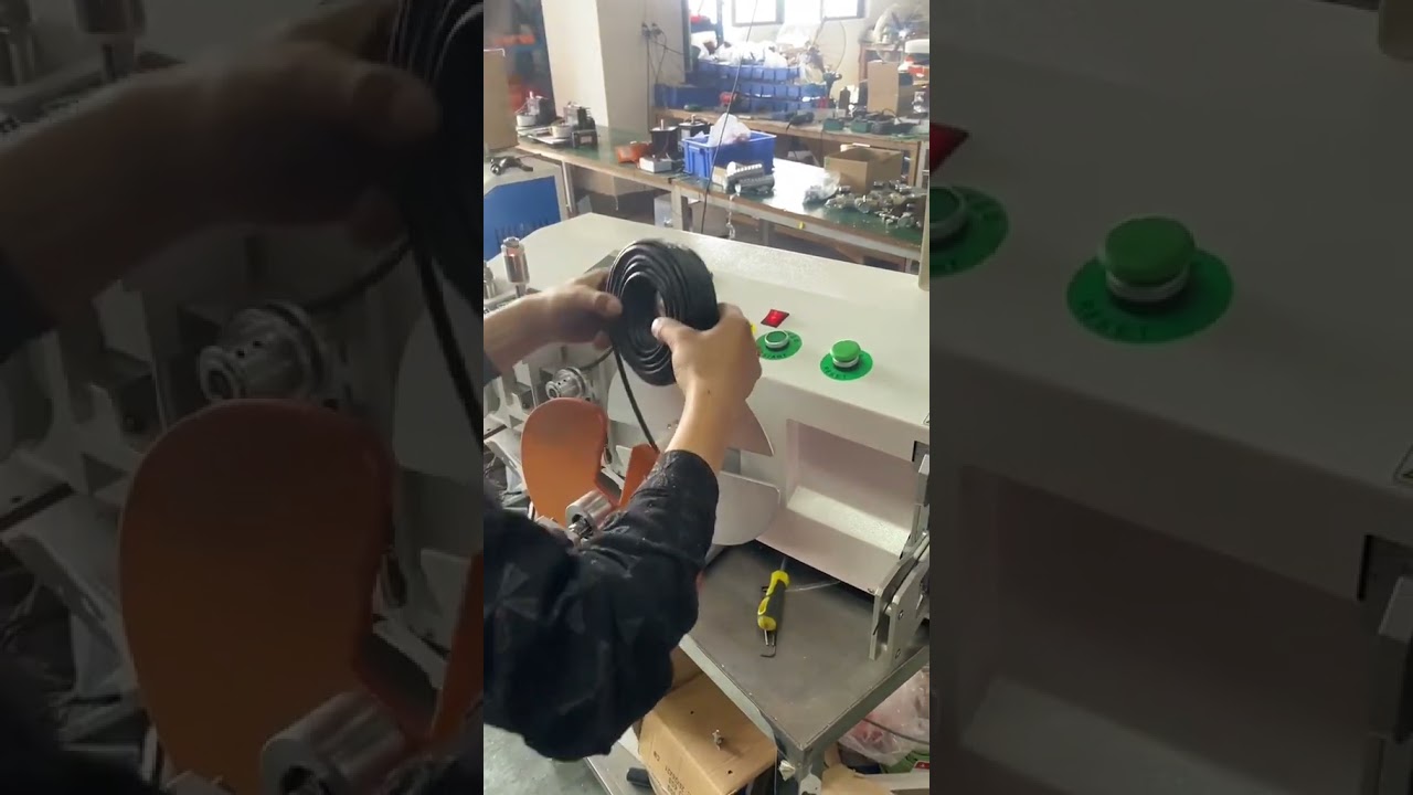 Mesin Penggulung & Pemeteran Tepat dengan Pengikat & Pemotong Automatik untuk Kabel Rangkaian & Kuasa