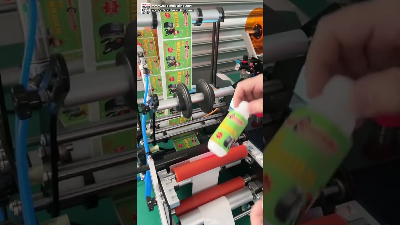 Mesin Label Botol Bulat Semi Automatik Meja - Pemakaian Stiker Kompak untuk Balang Kecil