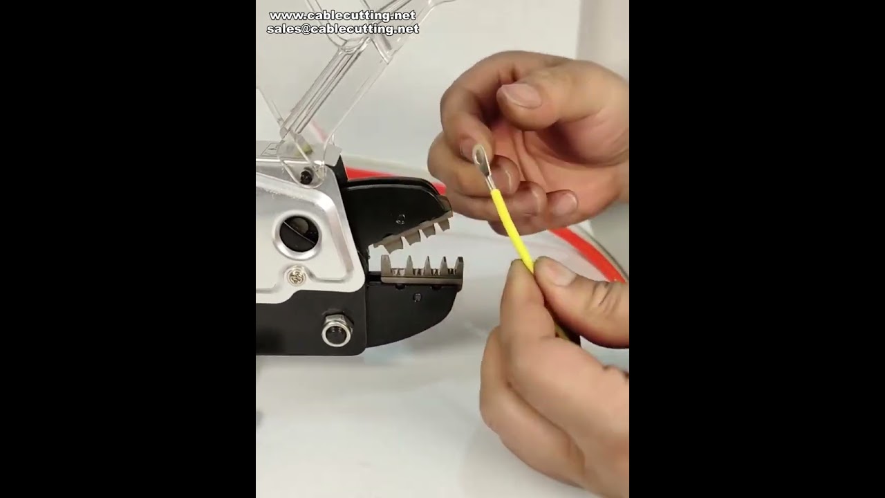 Crimper Wayar Pneumatik dengan Acuan Boleh Tukar untuk Pelbagai Jenis Terminal
