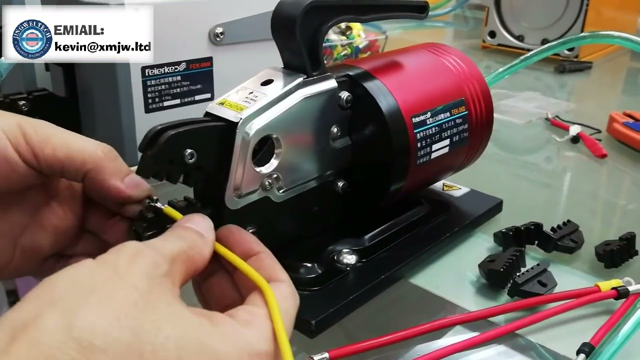 Mesin Pengelim Pneumatik Manual Mudah Alih 1-3 Tan - Alat Tekan Terminal Pelbagai dengan Acuan Boleh Tukar