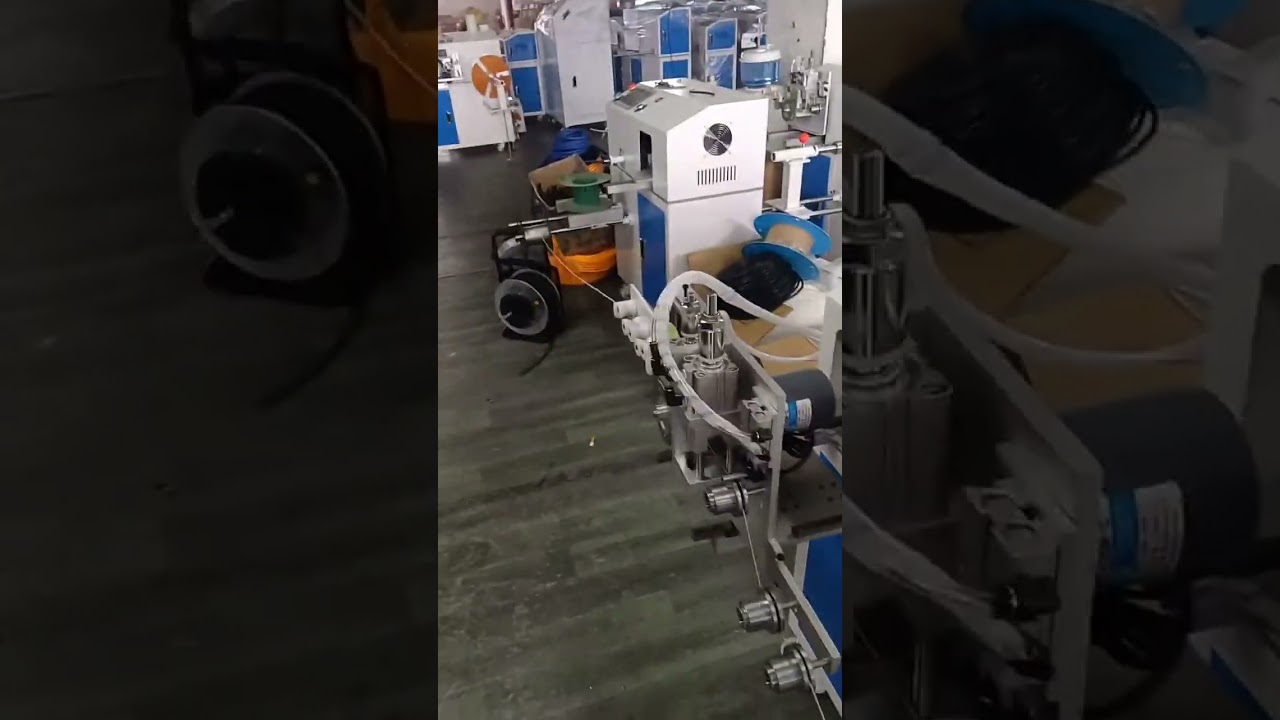 Mesin Lantai Automatik: Pengisihan, Pemotongan & Penggulungan Kabel Koaksial RF #kilang