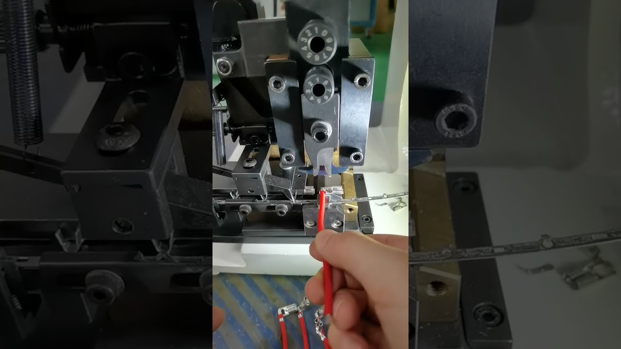 Mesin Terminal Senyap dengan Crimping Acuan Mendatar - Rakaman Sebenar #kilang #mesin