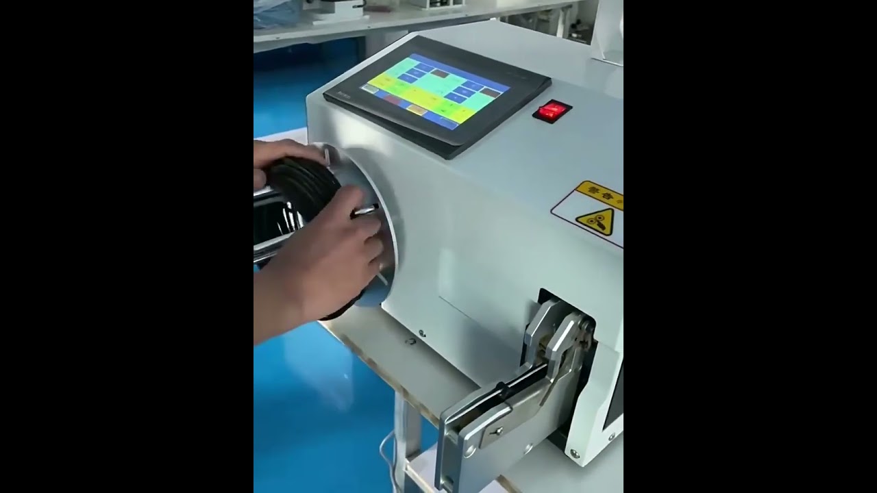 Mesin Penggulung & Pengikat Gegelung 2-dalam-1 Automatik Skrin Sentuh – Kabel USB, Kord Kuasa, Tali Pengikat