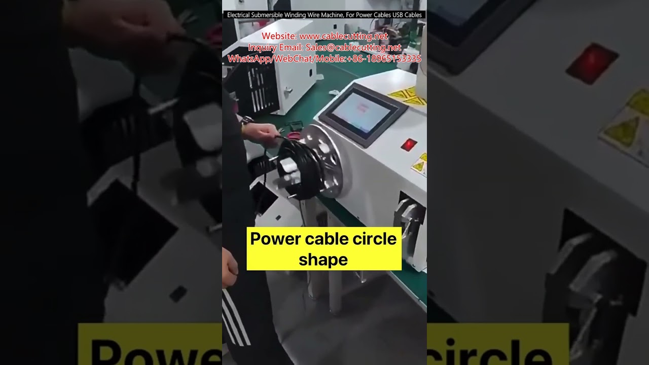 Mesin Penggulung Wayar Elektrik Submersible untuk Kabel Kuasa & USB | Automatik