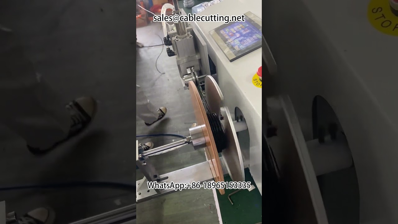 Mesin automatik pengiraan meter, pemosisian, pemotongan, penggulungan dan pengikatan #mesin penggulung meter