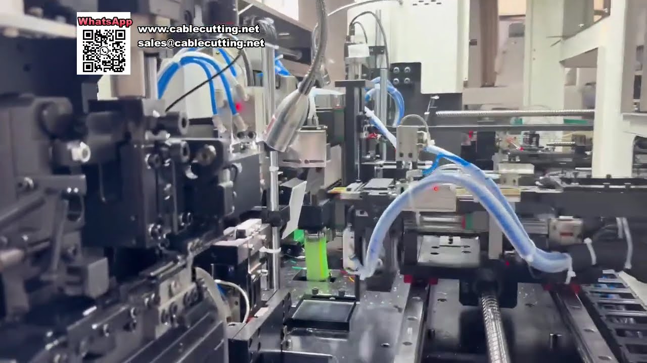 Mesin Pemasangan Perumah Dua Kepala Automatik Penuh untuk Wayar Silikon OD10
